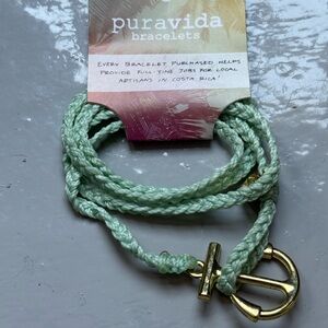 Pura Vida Gold Anchor Wrap Bracelet